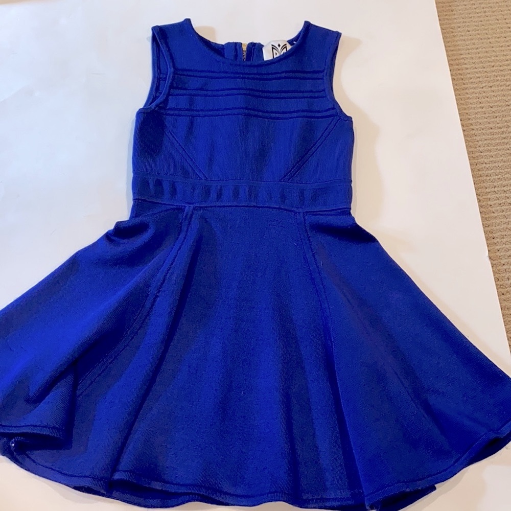 MILLY ADORABLE KIDS DRESS IN KNIT ELECTRIC BLUE NO LONGER MADE